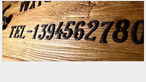 3" Vintage Decorative Cast Iron Metal Arabic Numerals MailBox Post Number Wall Sign Hanging Sign '1'
