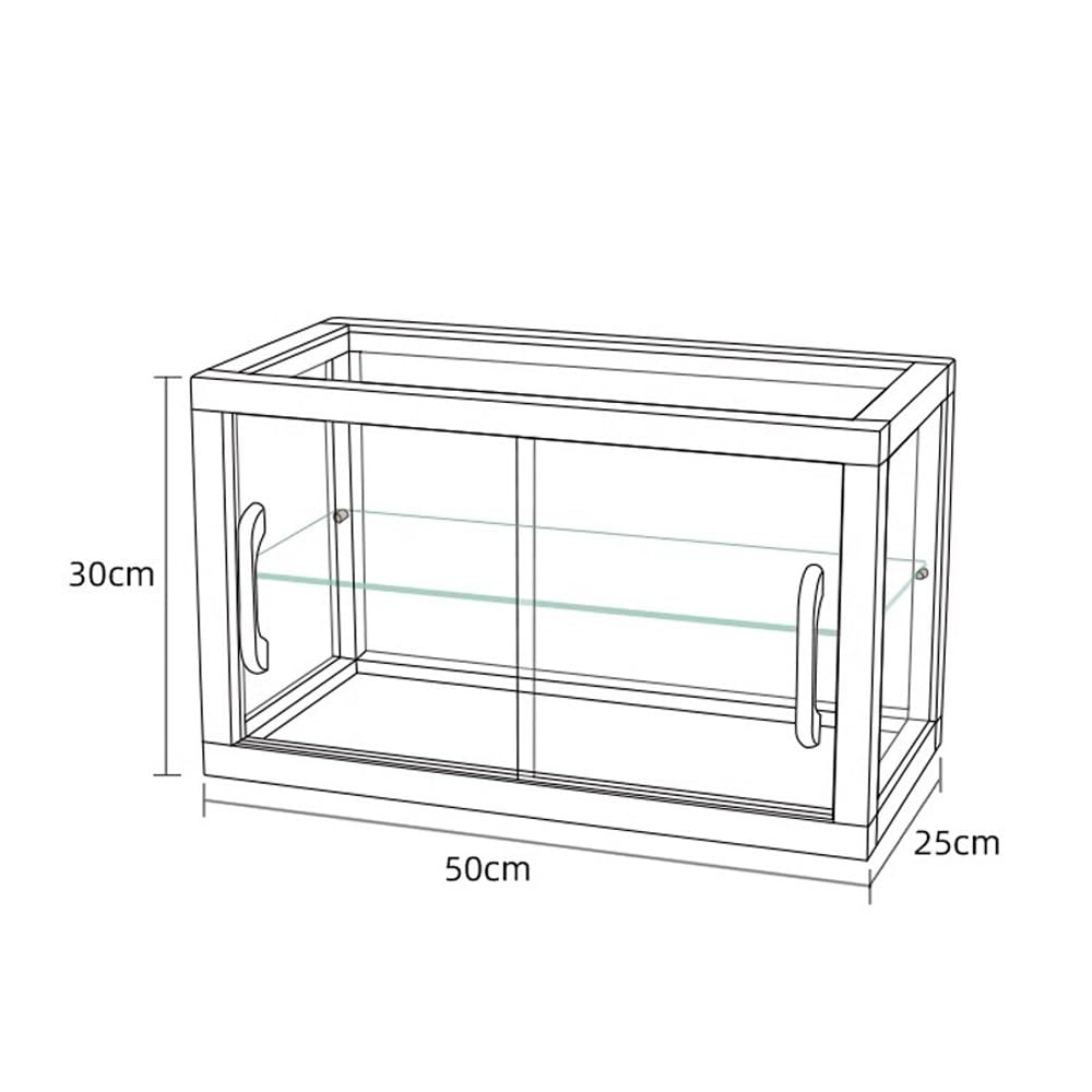 Vitrina de madera para pastelería, vitrina comercial de 2 niveles, vitrina de pasteles, coleccionables, vitrina de cristal