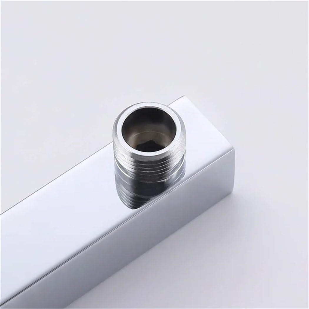 40CM Square Shower Arm Stainless Steel Rainfall Shower Head Extension Pipe Bathroom Wall Mounted Extender Arm Accessories