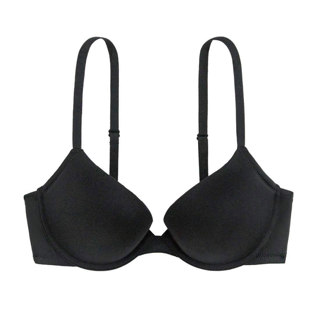 Mariemeili Women's Push Up Bra With Graduated Molded Cup In Black, White & Nude