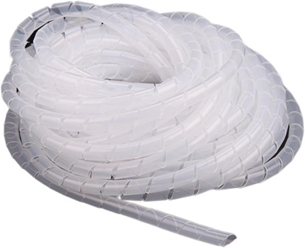 Guaina per cavi espandibile, Guaina for cavi a spirale, 1 pezzo di protezione nero e bianco 4-25 mm(White,30mm ID 1.5 Meters)