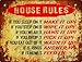 SMART BLONDE House Rules Novelty Mini Metal Parking Sign PM-1172