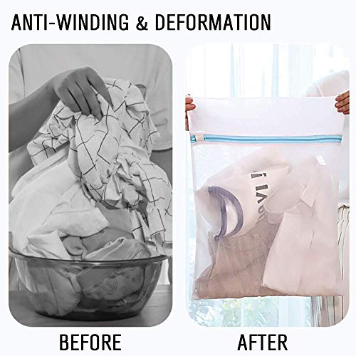 PrettyCare Mesh Laundry Bags for Delicates with Premium Zipper（3 Large & 3 Medium）Garment Clothing Washing Bags for Lingerie, Socks, Blouse, Bra,Travel Storage Organize Laundry Net Bag view 4
