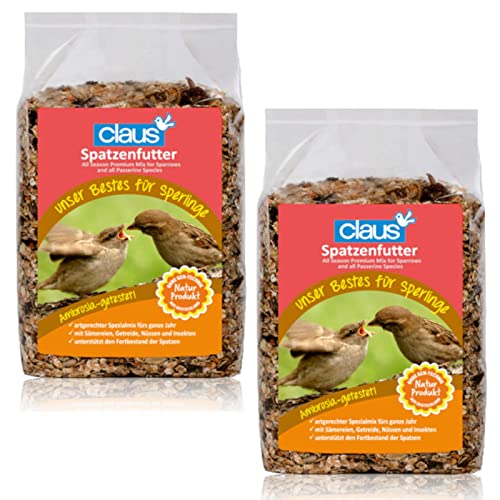 claus Pienso para gorriones mezcla especial para la alimentación durante todo el año – Paquete doble – 2 x 700 g