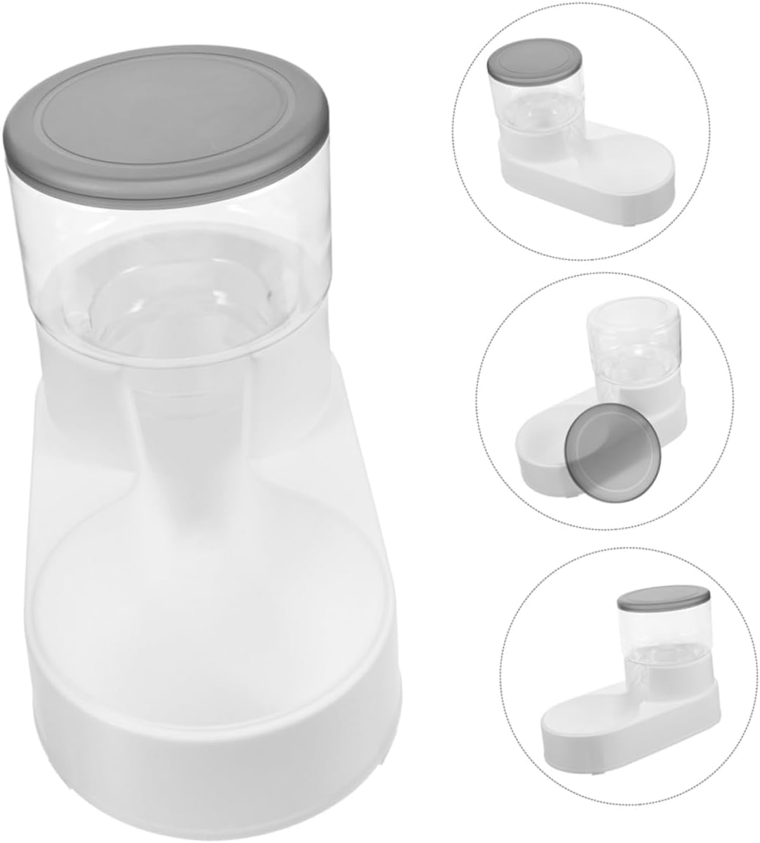 balacoo 2pcs Automatic Cat Feeder Waterer Break-Resistant Plastic Easy-Clean Compact Pet Supply for Dogs and Cats