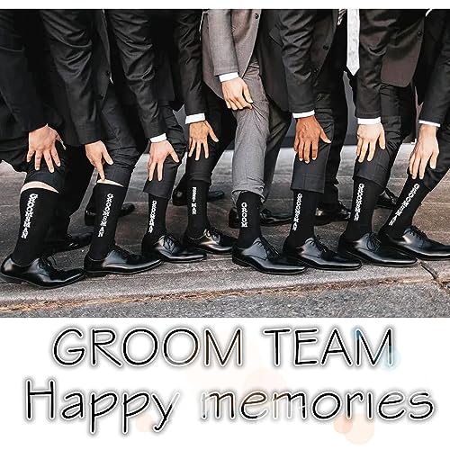 Calcetines divertidos de algodón Bestman para padrinos de boda 5