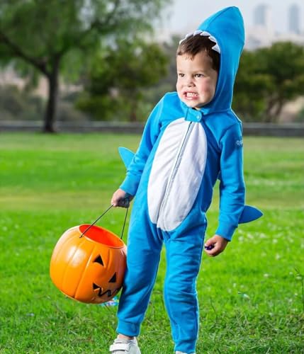 Disfraz de tiburón para bebé Tipsy Elves mameluco unisex que no pica 4