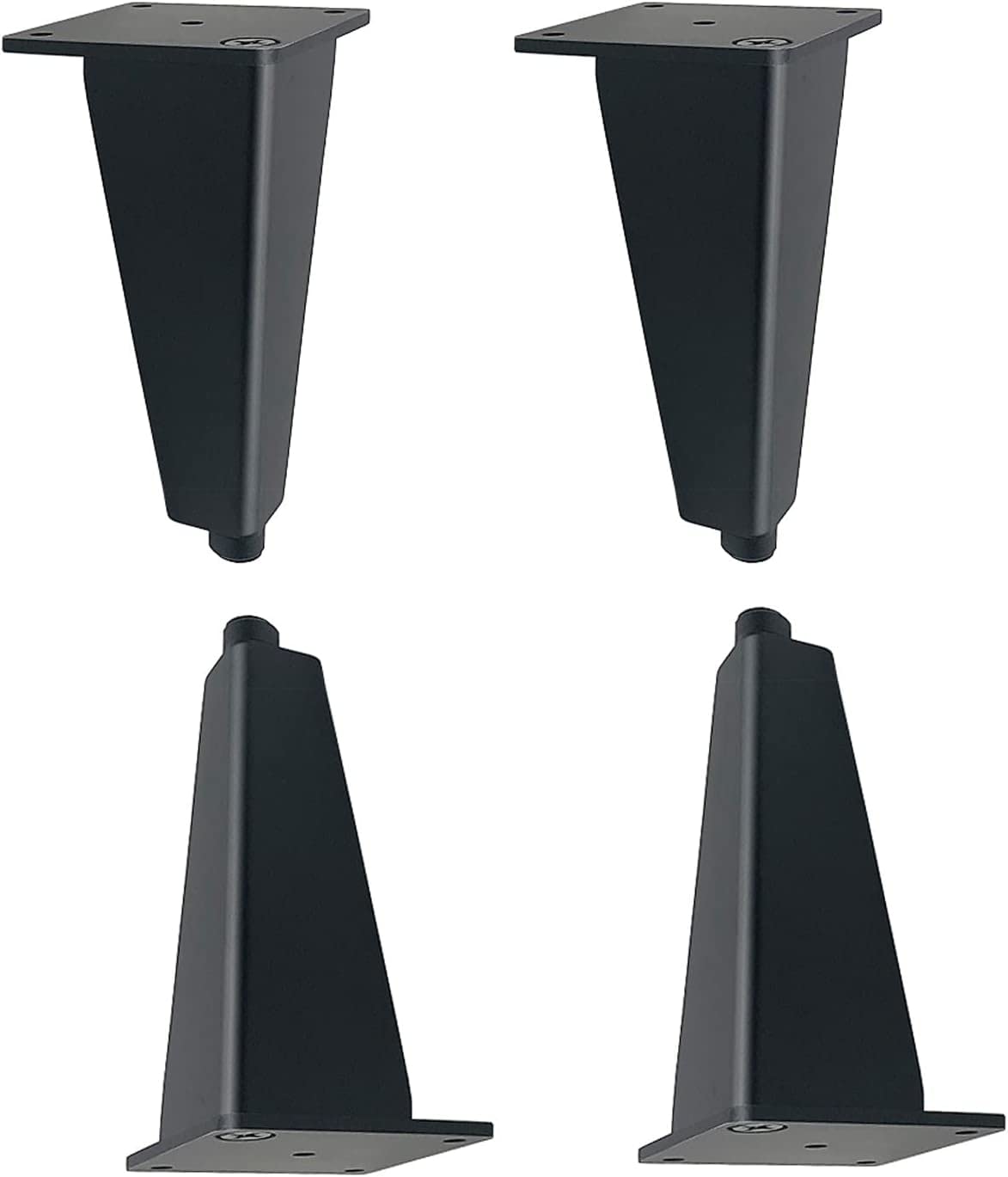 Gambe regolabili in metallo industriale per divano, set di 4 gambe per tavolino da caffè resistenti, perfette per sostituire la pelliccia, variazione di altezza di 1 cm (12 cm / 4.7in)