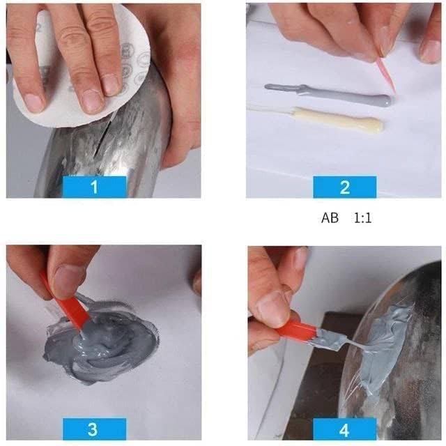 Magic Metal Mending Cold Weld Epoxy – AB Strong Adhesive Glue for Metal, Aluminum, Plastic – Waterproof, Heat-Resistant Repair Paste for Auto, Pipe, Engine, DIY Welding, Crack & Gap Filler - Image 6 thumbnail