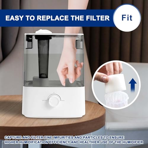 Image of Top-Fill Humidifier Replacement Filter for Levoit Dual150 Dual200S Classic160 Classic300(S) LV600S LV600HH OasisMist450S | OasisMist600S Superior 6000S - 10 Filters and 2 Clean Fish