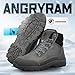 ANGRYRAM Winter Steel Toe Boots for Men Women Comfortable Warm Faux Fur Slip Resistant Snow Work Boots