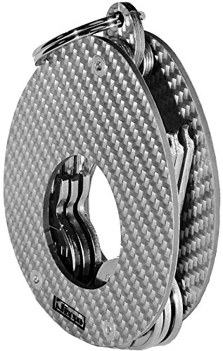 Preisvergleich Produktbild Klixxo Oval Schlüsselfänger in Silber / Kompakter und praktischer Schlüsselhalter