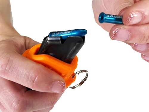 Ergonomic Magazine Speed Loader for Ruger Mark, S&W Victory, Browning Buck Mark, Medalist, Beretta U22 Neos, High Standard 22LR, Quickie Loader LRS (Orange)