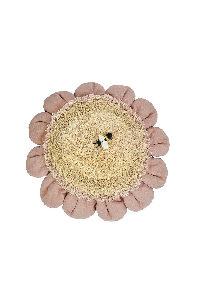 Lorena Canals Kissen rund Blume Kinder Pink Daisy