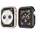 [2Pack] Compatible with Apple Watch Screen Protector 44mm, XICHENK Built in Soft Clear TPU Screen Protector All-Around Cover and One Protective Bumper, Compatible with iWatch Series 4.