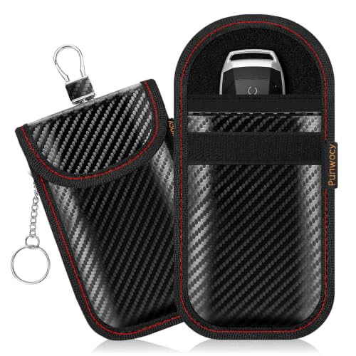 Punwocy Faraday Pouch for Key Fob, Faraday Bag for Car Keys, 2 Pack
