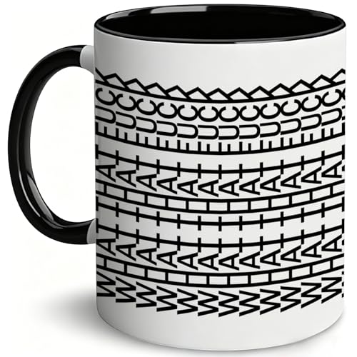 Kaffee Becher Lustig 330 ml What This F Kaffeetasse für Mann Frau Lustige Tassen Kaffeetassen für Mama Papa Freunde Opa Witzige Tassen Kaffee Becher Geschenke für Geburtstag Arbeit Büro