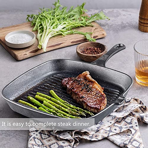 B.c. Fine Food B.c. Find Food Cast Iron Grill Pan Non Stick 9 Inch Diameter Suare Skillet Iron Frying Pan And Pots For Grilling Bacon Steak Meats Best Gift For Her Christmas Gifts #TOP5
