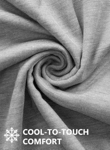 Image of Meiz Pregnancy Pillow Cooling Cover, U Shaped Pregnancy Pillows Cover, Cooling Silky Jersey Cover, Grey