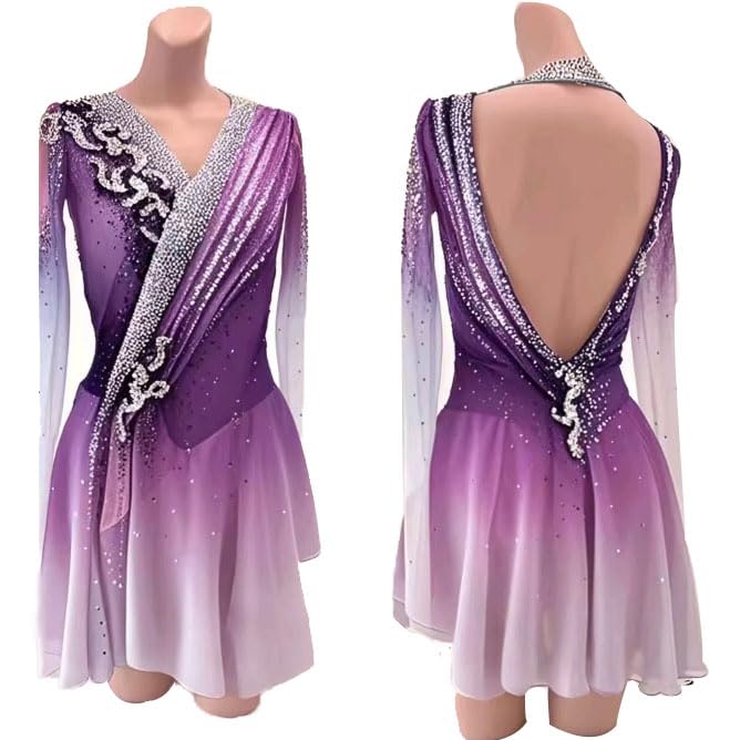 Robe patinage artistique fille et justaucorps gymnastique danse glace
