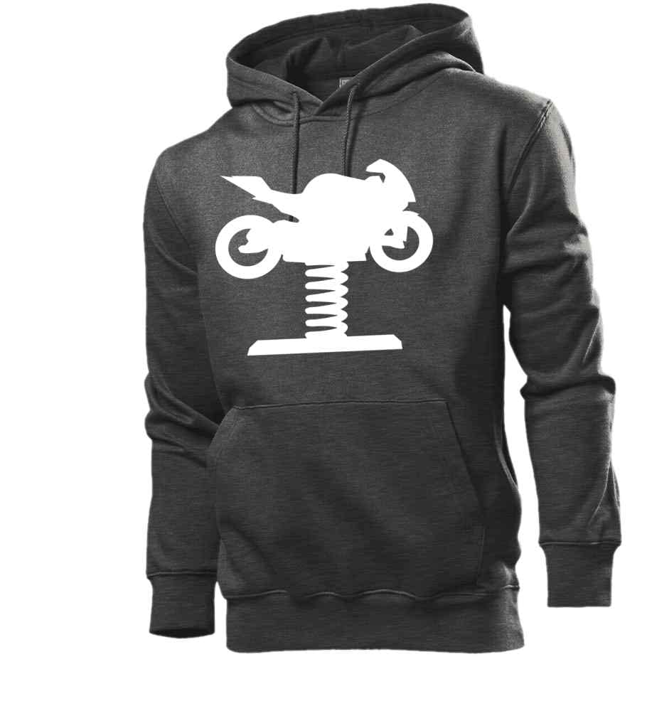 Generisch Sudadera con capucha para hombre, Gris oscuro jaspeado., M