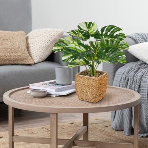 Briful-Fake-Plants-Potted-Variegated-Monstera-Artificial-Plants-Indoor-Realistic-Greenery-Faux-Plants-in-Square-Plastic-Rattan-Baskets-for-Home-Decor-Farmhouse-Office-Weddings Briful Fake Plants Potted Variegated Monstera Artificial Plants Indoor Realistic Greenery Faux Plants in Square Plastic Rattan Baskets for Home Decor Farmhouse Office Weddings