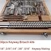 Keyway Broach 30pcs Kits Push Type With Bushs And Shims HSS For CNC Broaching Metalworking Cutting Industrial Tools
