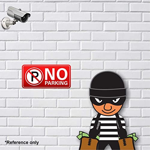 Image of CVANU No Parking Safety Sign Sticker Self Adhesive PVC Vinyl (Pack of 2)