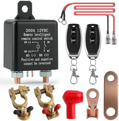 Remote Disconnect Amazon.com: Remote Battery Disconnect Switch 12V, 200A Remote Control ...