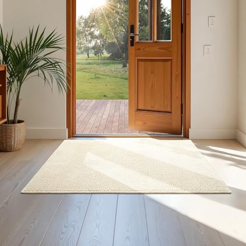 Softlife Rugs for Entryway 2x3 Faux Jute Rug Dirt Trapper