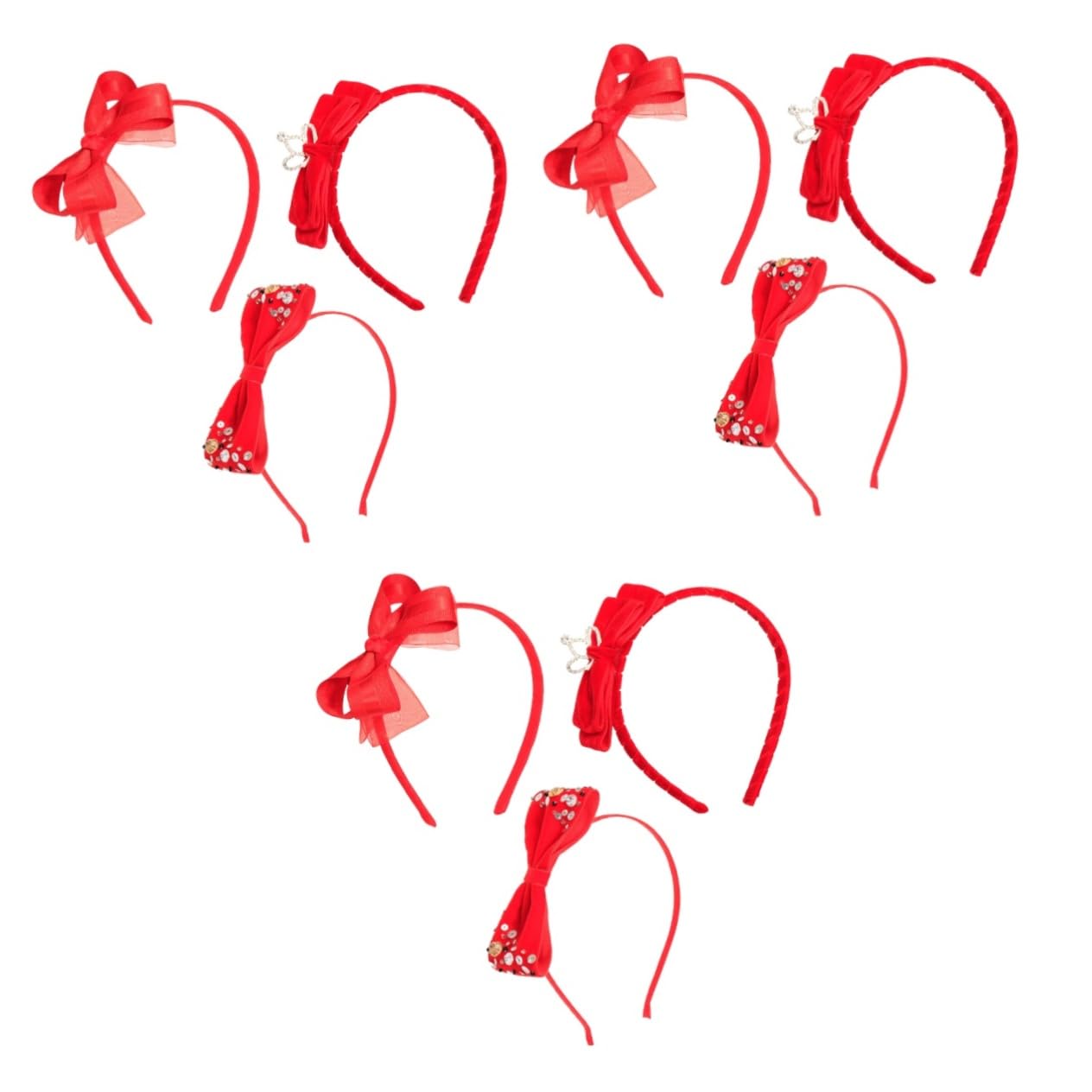 FRCOLOR 3 Set Di Fasce Per Con Fiocco Carino Per Ragazze Copricapo Per Le Feste Di Paillettes Fascia Per Con Fiocco Per Ragazzi E Ragazze Per Festa Di Compleanno 3 Pezzi*3