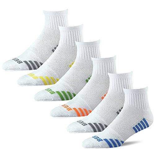 BERING Men's Athletic Ankle Compression Socks (6 Pack)