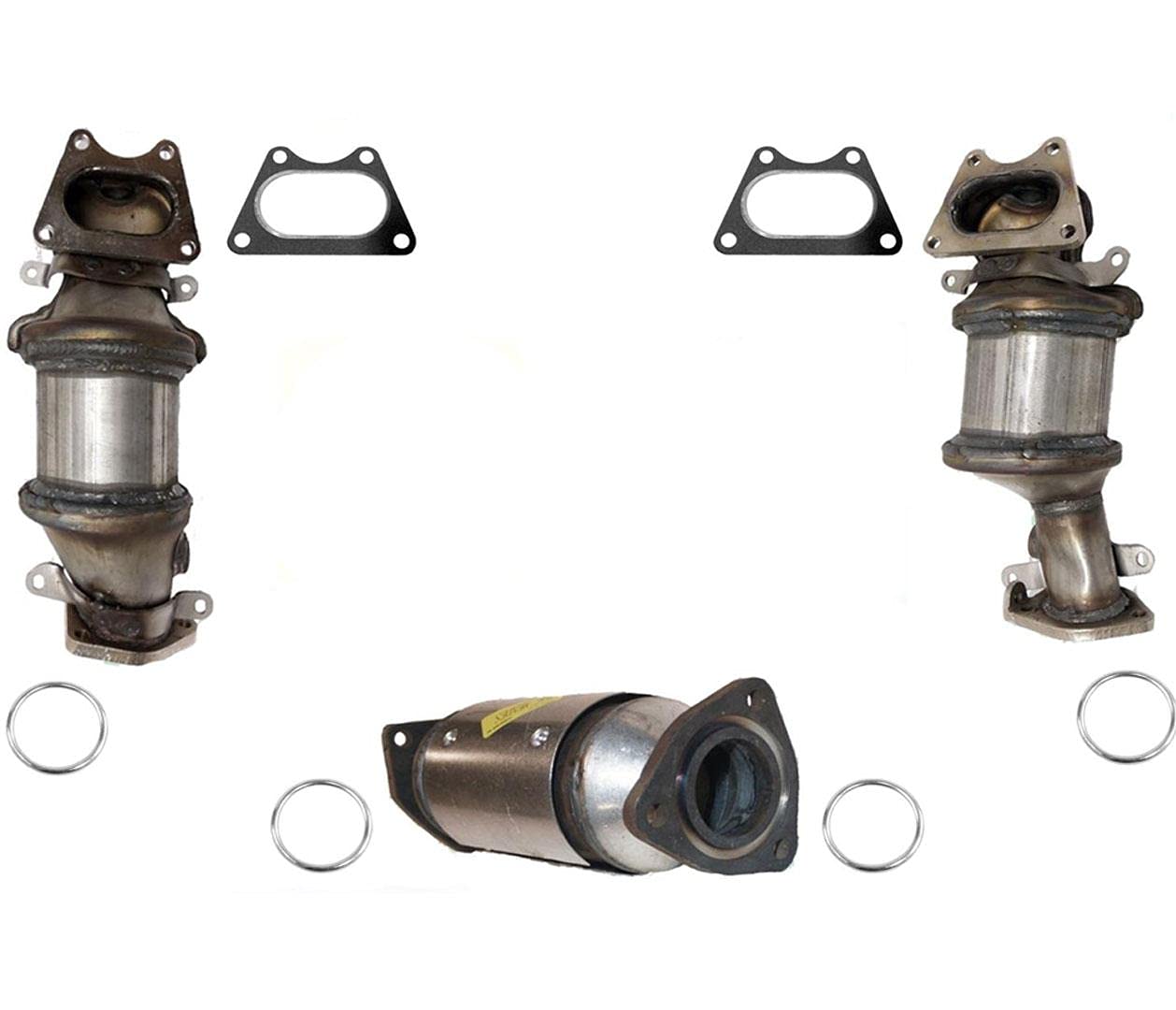 Front Lower Rear Catalytic Converters Replacement Part For Honda Accord 03-07 Pilot 2005-2008 V6