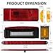 12V LED Trailer Lights Kit for Utility Trailer, LED Submersible Rectangular Brake Stop Turn License Lights Unique Flag w/8x Mini Side Clearance Marker Lights, 15