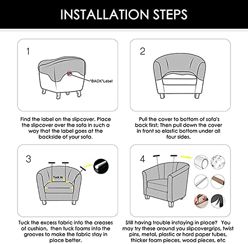 Niluoh Club Chair Slipcover Tub Chair Cover Stretch Armchair Covers Sofa Cover Furniture Protector For Living Room (04) #TOP6