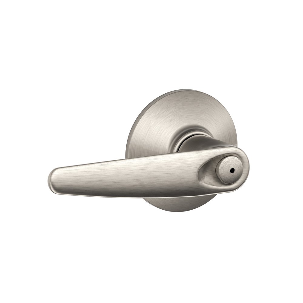 SCHLAGE F40JAZ619 Jazz Privacy Lever, Satin Nickel - Door Levers