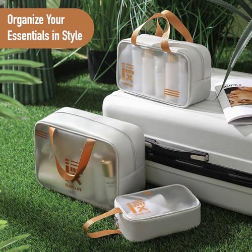 Image of HOOPOES 3-Piece Toiletry & Cosmetic Bag Set - Waterproof Travel Organizer for Makeup, Toiletries, and Accessories - Compact, Durable, Stylish Storage Bags for Women & Men