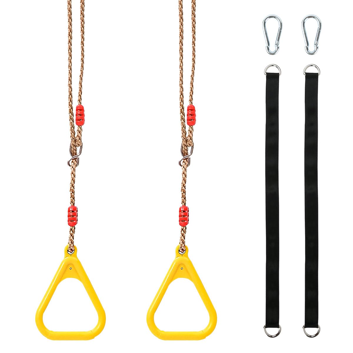 Anelli Ginnastica, Anelli Calisthenics Calisthenics Rings, Anelli Allenamento Calisthenicse, Altalena Ginnastica ad Anellis Portata fino a 100 kg, per Interni ed Esterni, Giardino