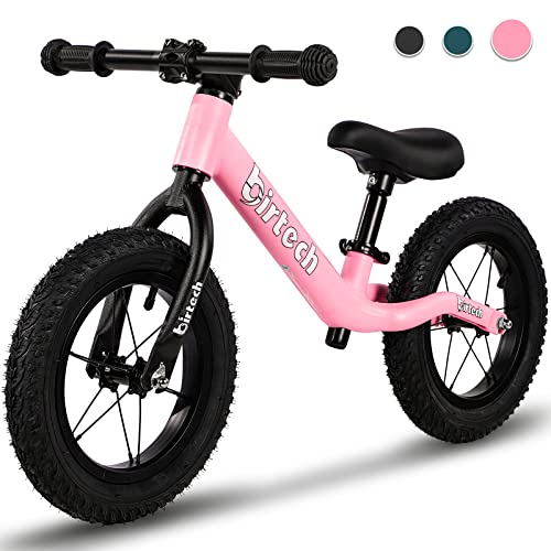 Hello-5ive 12 Zoll Laufrad für 3, 4, 5, 6 Jahre alte Jungen und Mädchen, leichtes Nylonrahmen, Kleinkind-Trainingsrad, ohne Pedalräder für Kinder mit verstellbarem Sitz und Luftreifen