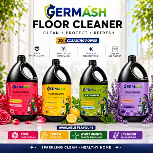 Image of Premium White Floor Cleaner Disinfectant Phenyl Liquid Surface Cleaner for Hospitals, Homes, Offices & Commercial Use Removes Dirt, Stains & Germs - 1 L