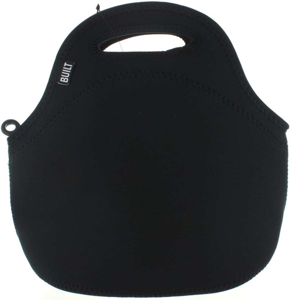 Built Gourmet Getaway Neoprene Lunch Bag - Insulated, Reusable, & Machine-Washable Lunch Tote for Hot and Cold Food Storage, Lightweight & Reusable - One Size (Black)