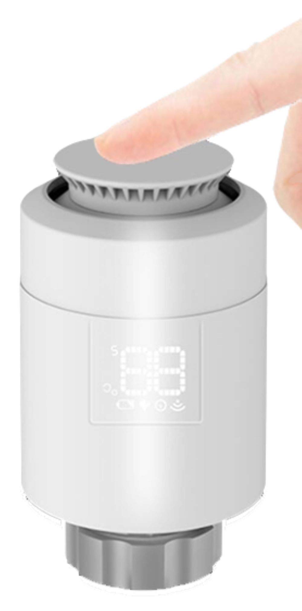 Cabezal termostático RTX x4 + ZigBee WiFi Gateway TUYA Set compatible ZigBee 3.0 y Tuya Smart Life, control inteligente