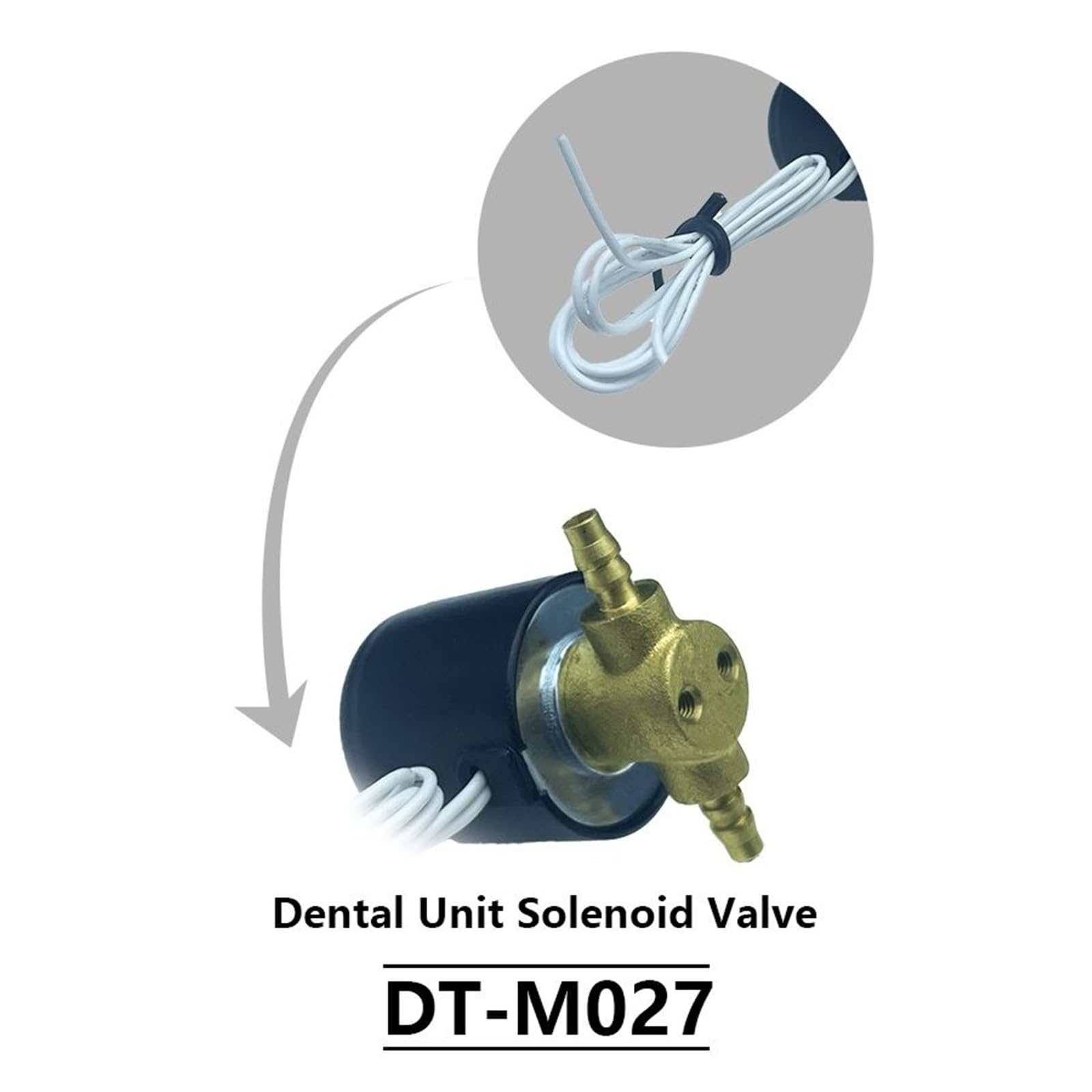 2# DTWS11 Elektrozawór dentystyczny 24 V/12 V DC do sprężarki powietrza Akcesoria do spłukiwania fotela (24V)