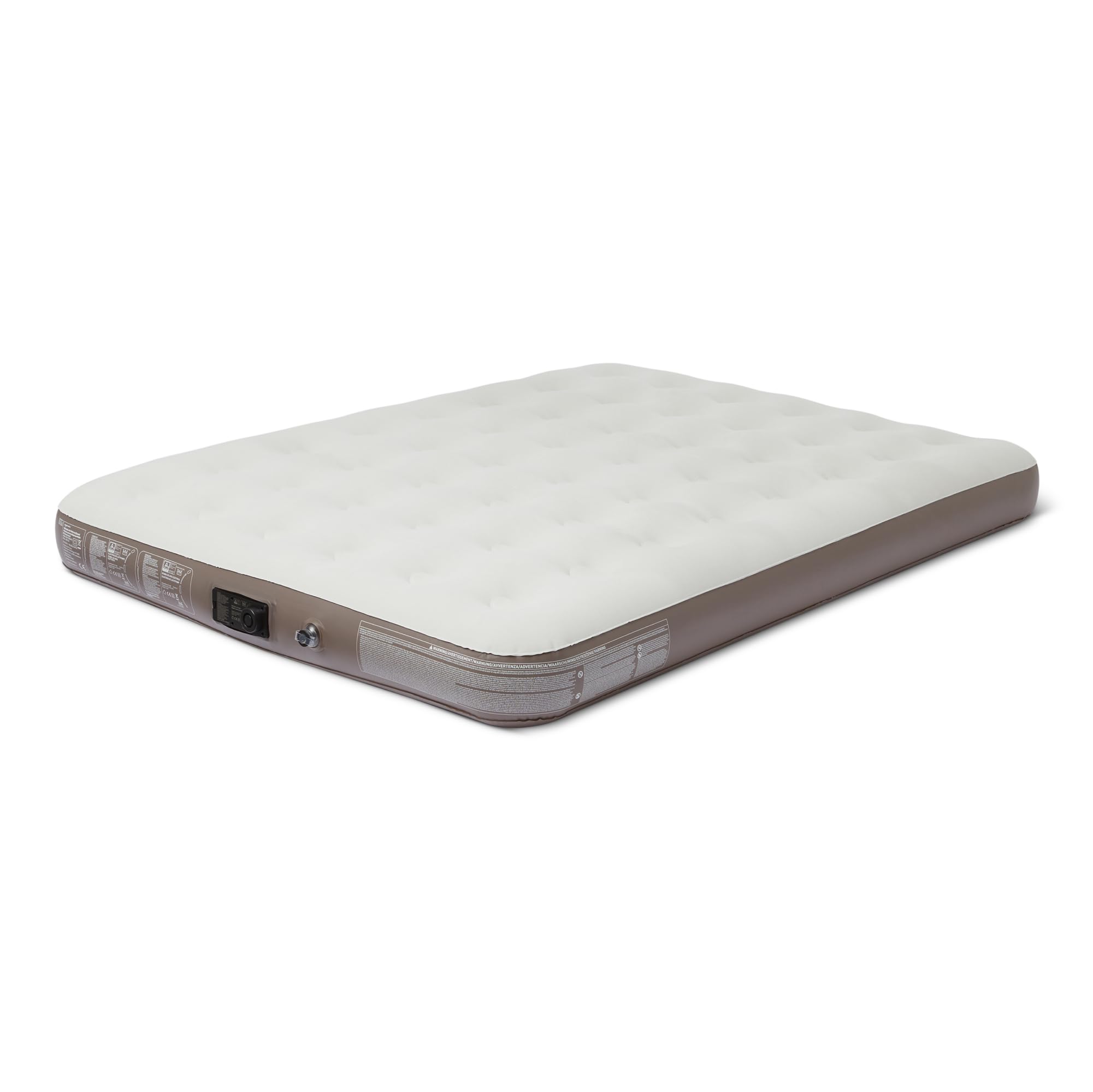 Amazon Basics Elektrische Luftmatratze Queen Size 203 cm L × 152 cm W × 24 cm H mit Eingebauter Pumpe und Tragetasche