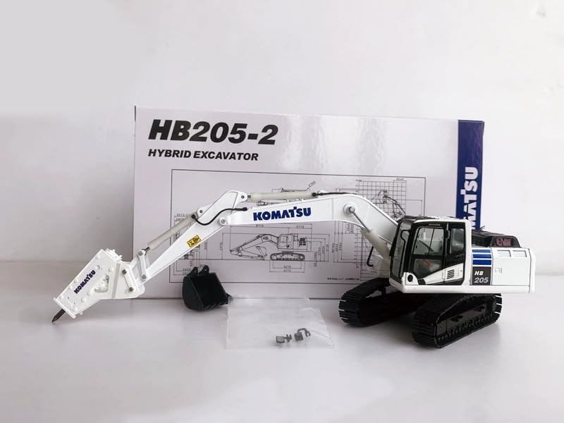 ミニカー 1/50 コマツ HB205-2 限定版 ホワイト ハンマー付き Amazon.co.jp: フロズ KOMASTU HB205-2 ショベル用 + ホワイトハンマー