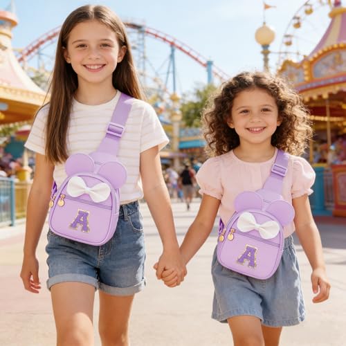 Image of Initial Sling Bag Crossbody Purse for Kids Girls Age 3-8