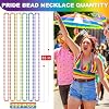 Huskein 200 PCS Pride Bead Necklace, 33" Rainbow LGBT Party Supplies, Colorful Pride Beads 6 Colors Pride Parade Decorations LGBTQ Accessories Gay Lesbian Party Supplies Pride Month Stuff #1