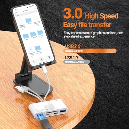 Adaptateur USB C Lightning vers Micro SD pour libérer l'espace iPhone - 2