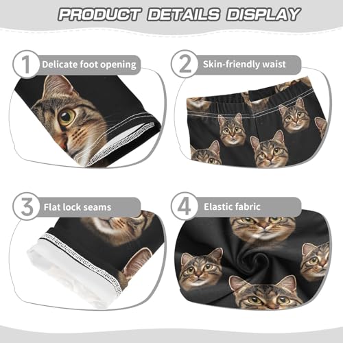 Cat Cute Animal Girls Casual Leggings for Kids Printed Long Pant Bottoms Stretch and Soft3
