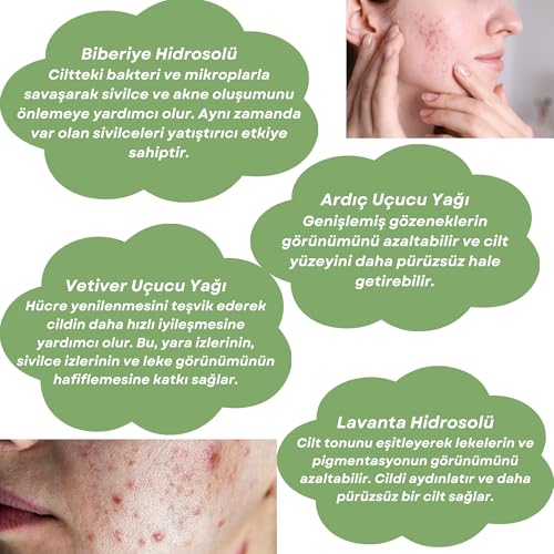Skin Care Toner | ARINDIRICI & YATIŞTIRICI CİLT BAKIM SUYU | Biberiye, Ardıç, Lavanta ve Vetiver İçe